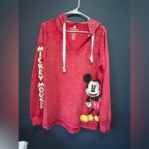 Disney Parks Red Graphic Sweatshirt, LIKE NEW !